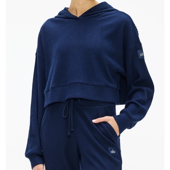 ALO Yoga | Tops | Alo Yoga Muse Hoodie Navy S | Poshmark